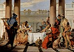 『クレオパトラの饗宴』 ジョヴァンニ・バッティスタ・ティエポロ 1743-1744 エヴァ パチンコ やめ どき、油彩 ビクトリア国立美術館