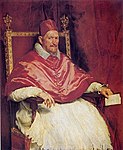 『教皇インノケンティウス10世』 ディエゴ・ベラスケス 1650 エヴァ パチンコ やめ どき、油彩 141 x 119 cm