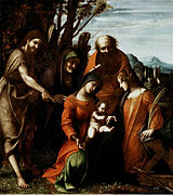 コレッジョ『聖カタリナの神秘の結婚』1512年頃　デトロイト美術館所蔵