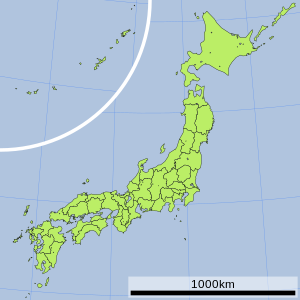 稲含山の位置（日本内）